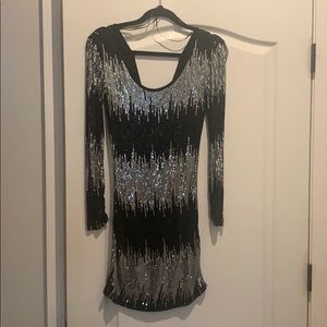 Black sequin dress
